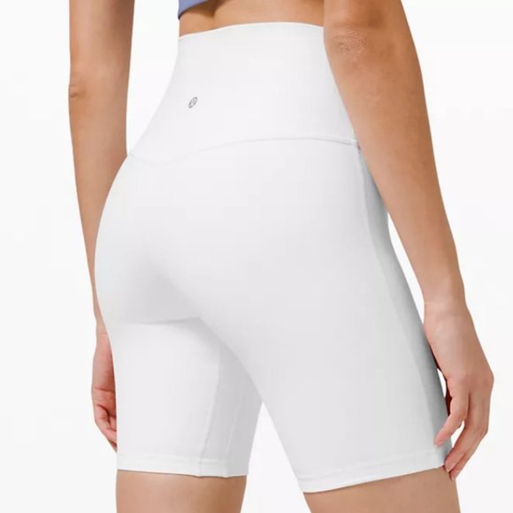 NWT lululemon Align HR White Bike Short SIZE 6  8" - Picture 3 of 9